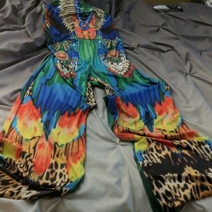 Strapless colorfull jumpsuit